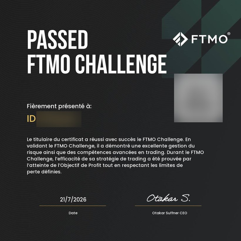 Challenge propfirm validé