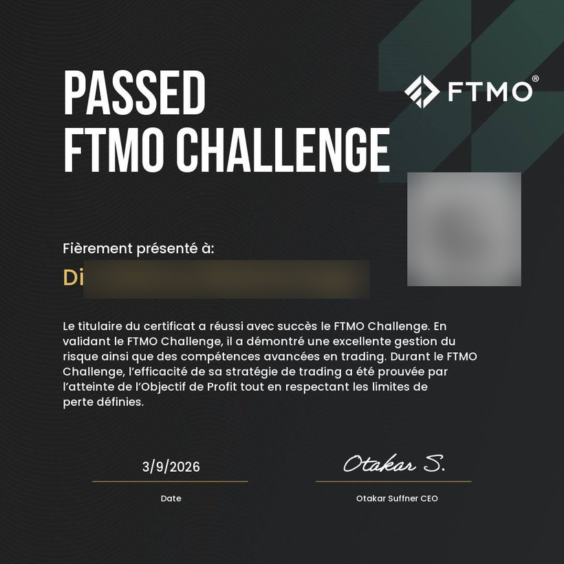 Challenge propfirm validé
